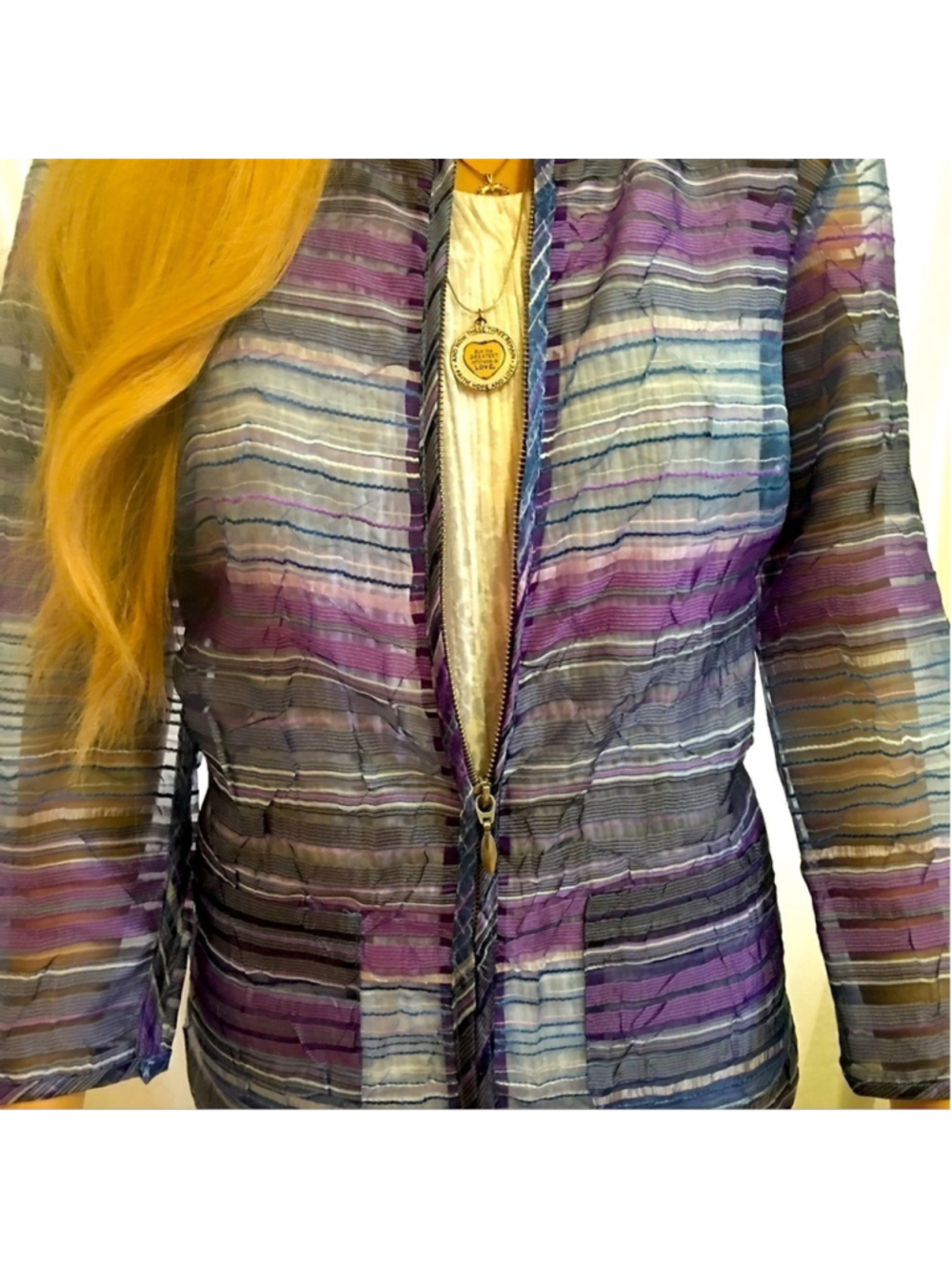PECK & PECK SHEER JACKET LIKE NEW CONDITION SIZE MEDIUM
